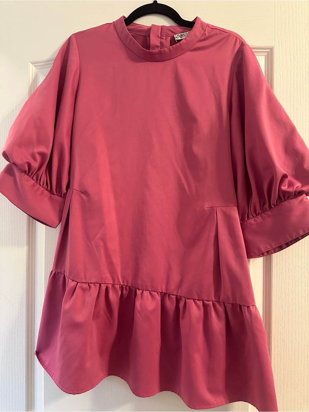 Pink Ruffled Hem Dress